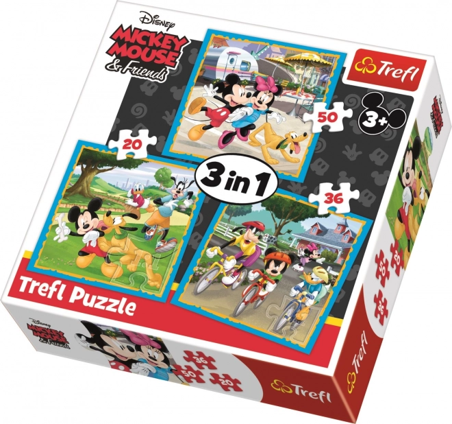 Puzzle TREFL Topolino e Amici 3 in 1