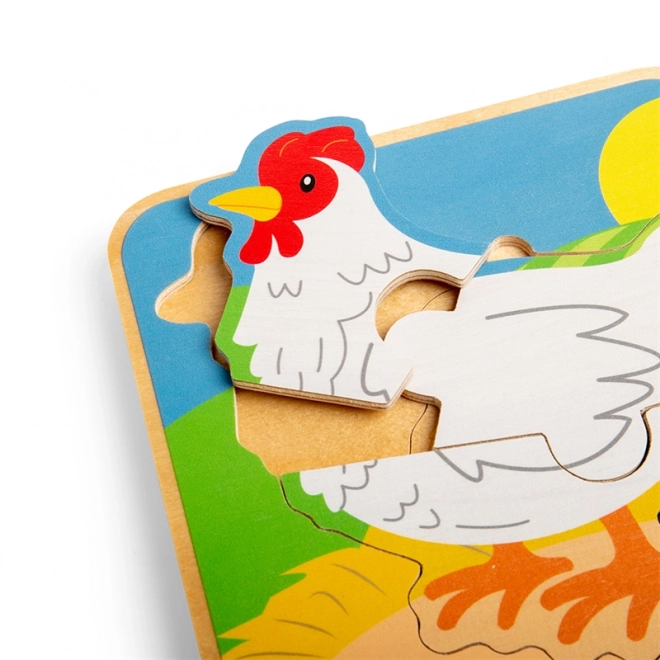 Puzzle Ciclo di Vita della Gallina Bigjigs Toys