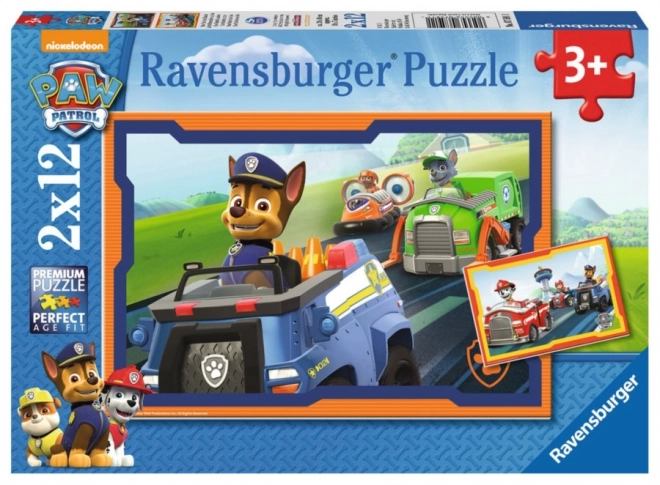 Puzzle Paw Patrol in azione 2x12 pezzi