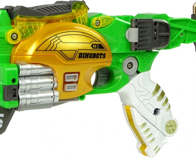 Dinobots 2v1 Stegosaurus verde - dinomu a dardi in schiuma