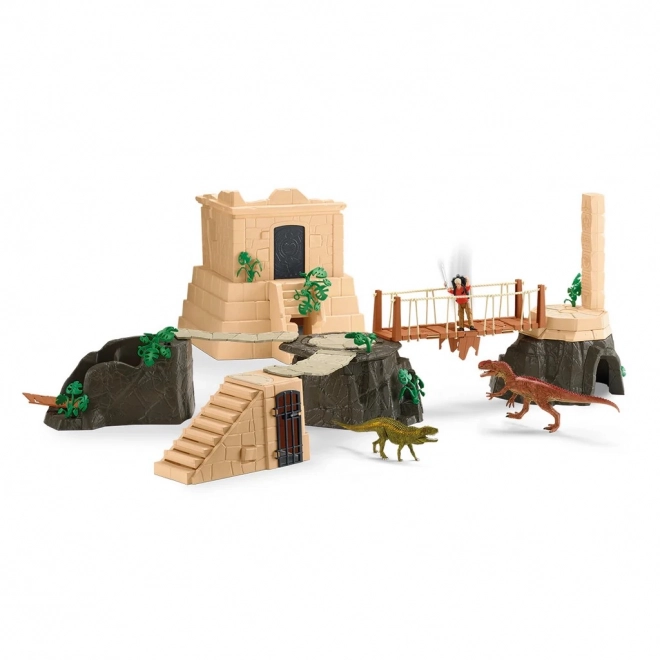 Set di figurine avventura nel tempio dei dinosauri