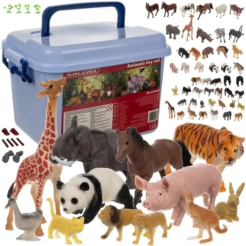 Set di figurine animali - Animali selvatici, domestici e safari