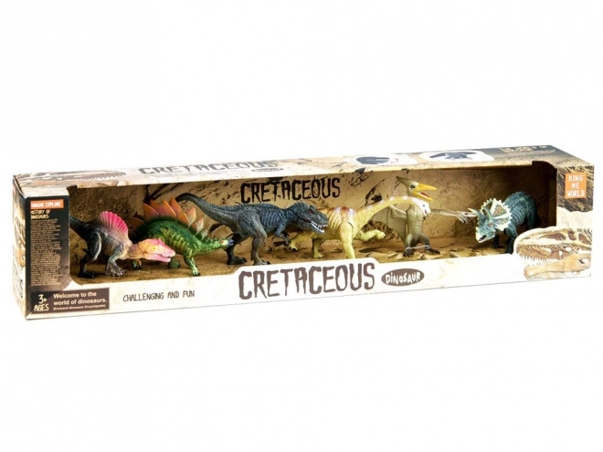 Set di dinosauri con figure dipinte