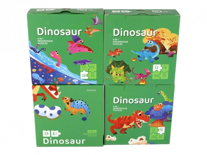 Puzzle Mondo dei Dinosauri 4 in 1