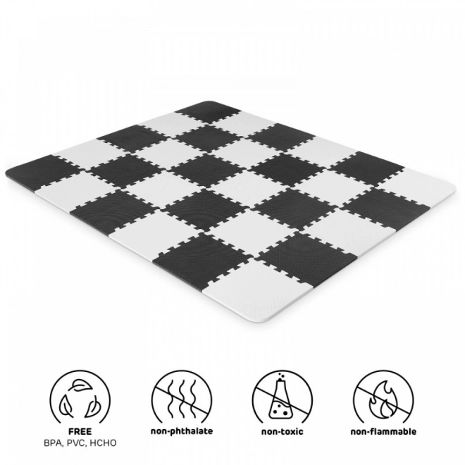 Tappeto Puzzle Luno Bianco e Nero per Bambini