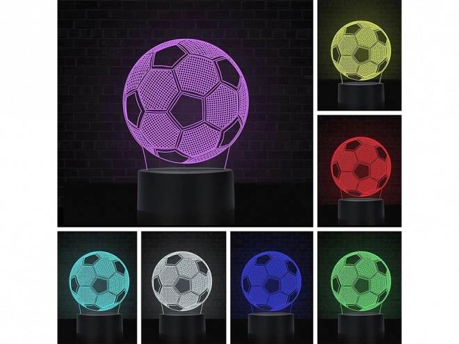 Lampada notturna 3D calcio con telecomando a colori