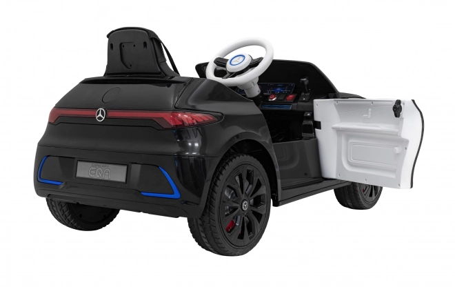 Mercedes Benz AMG EQA per bambini nero + Telecomando + Cinture di sicurezza a 5 punti + EVA + Display MP3 + LED