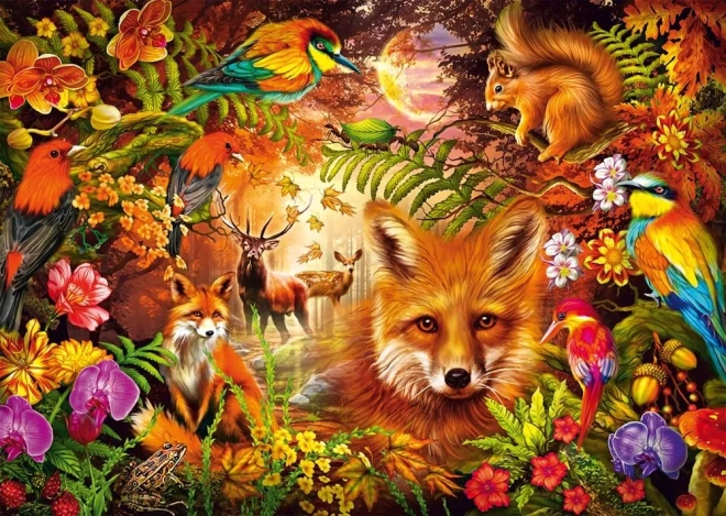 Puzzle Fiori, Pelliccia e Piume 1000 pezzi