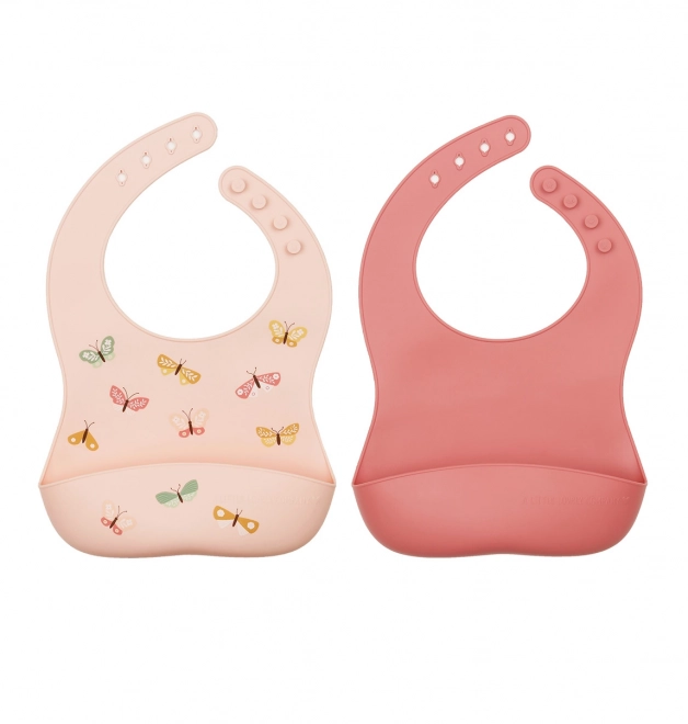Bavaglini in silicone per bambini con motivo a farfalle – Farfalle
