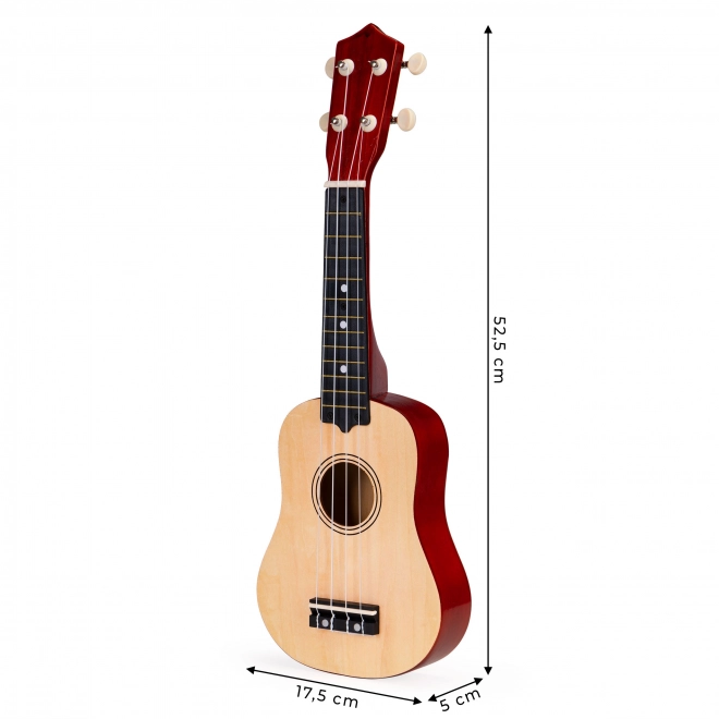 Ukulele in legno per bambini con corde in nylon