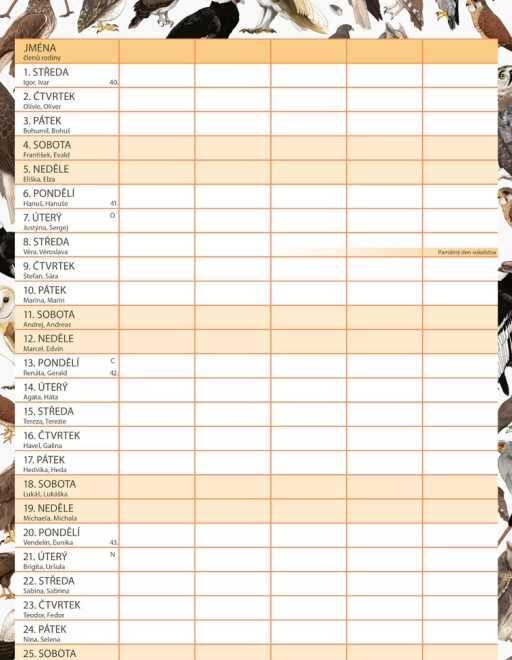 Calendario pianificatore familiare Animalium 2026
