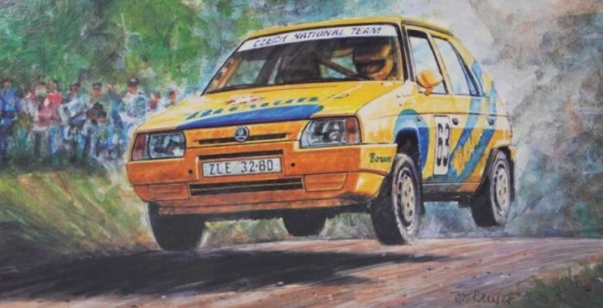 Modello da costruzione Škoda Favorit Rallye 96 scala 1:28