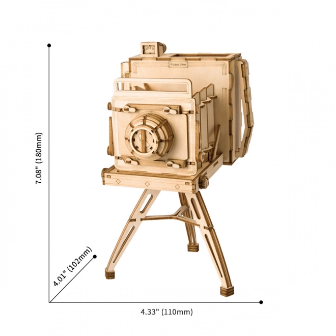 Puzzle 3D in legno Fotocamera Storica