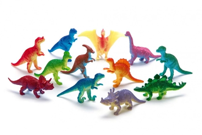 set di 12 figure di dinosauri