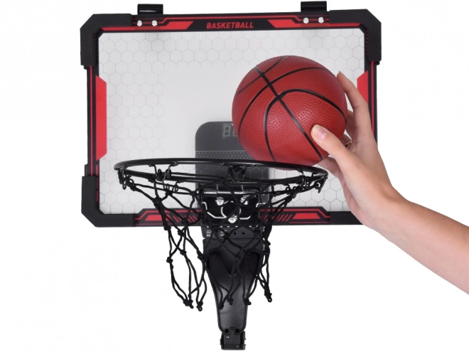 Set canestro da basket con tabellone elettronico e pallone