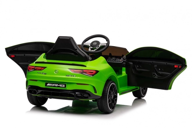 Auto elettrica per bambini Mercedes CLA 45s AMG verde 4x4