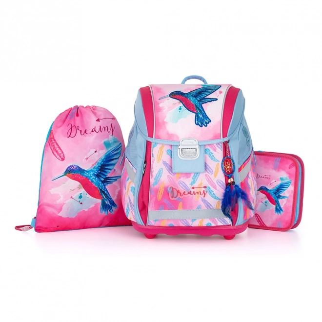 Set scolastico 3 pezzi Premium Light colibrì