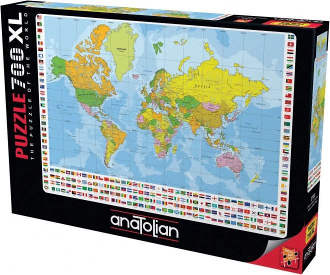 Puzzle mappa politica del mondo XL 700 pezzi