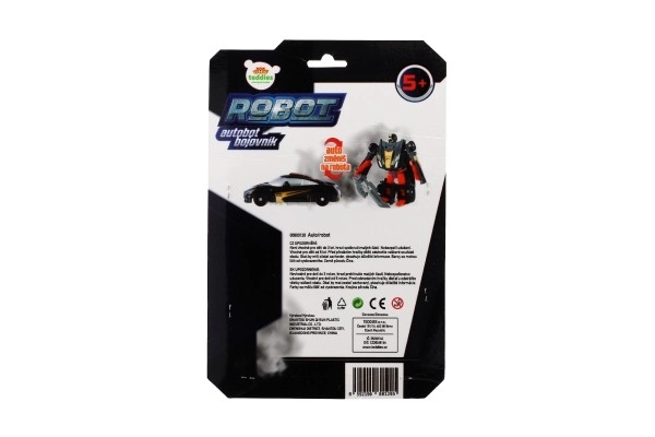 Trasformabile Auto/Robot Plastica 14 cm Nero