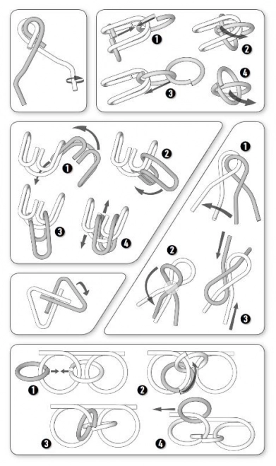 Set di rompicapi metallici in scatola di latta