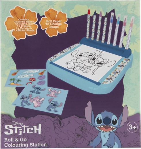 Supporto con disegni da colorare di Lilo & Stitch e colori
