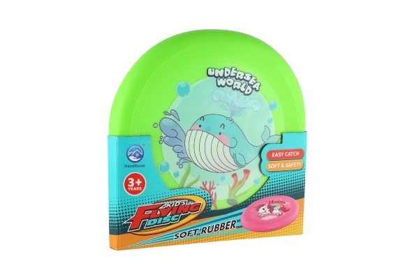 Frisbee di gomma 18 cm colorato per bambini