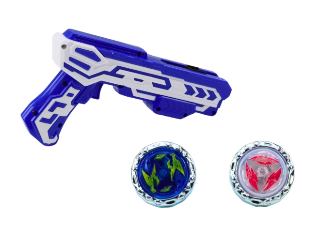 Set Pistola Lanciatore con Dischi Metallici Blu