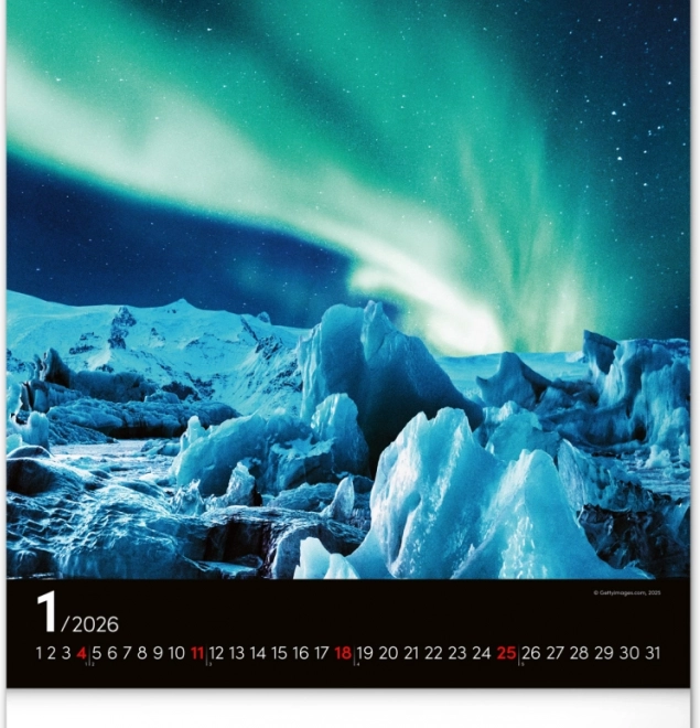 Calendario da parete Aurora Boreale 2026