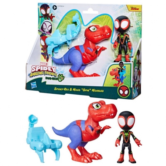 Amici straordinari di Spider-man con dinosauro e accessori