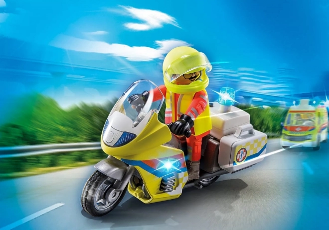 Motocicletta di soccorso con luci PLAYMOBIL City Life