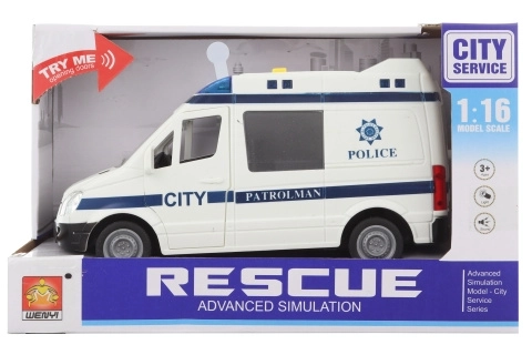 Auto della polizia municipale a batteria