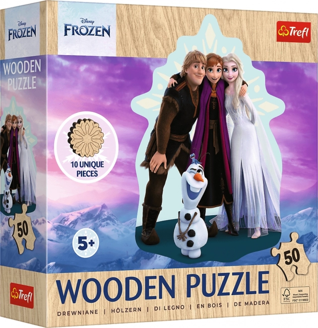 Puzzle in legno TREFL Frozen: Amici inseparabili 50 pezzi