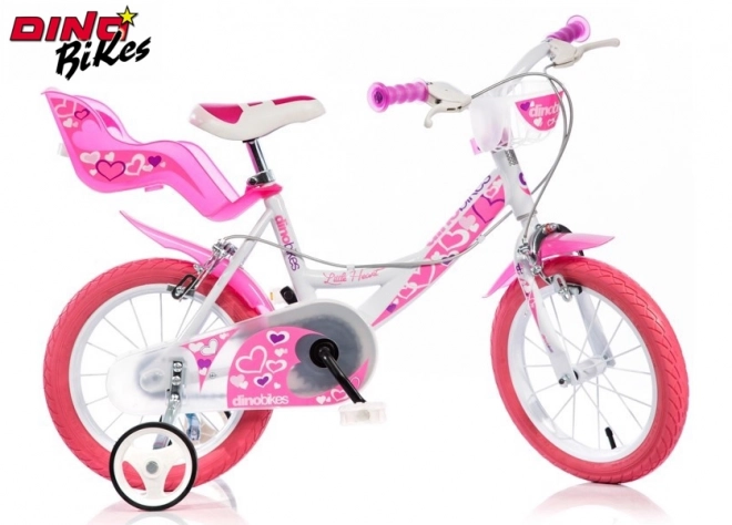 Bicicletta per bambini Dino 14" bianca 2017
