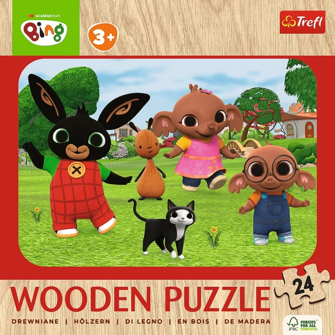 Puzzle in legno Bing: Scopri Bing 24 pezzi