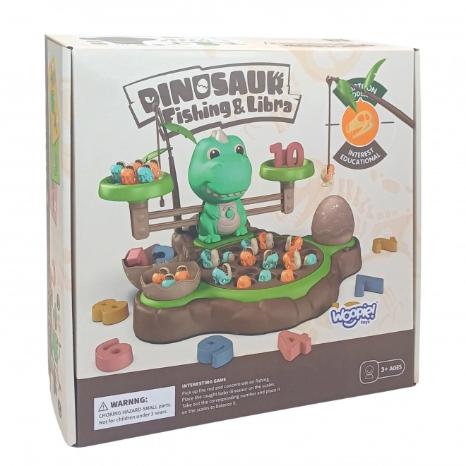 Gioco educativo Dinozaur con bilancia e cattura di WOOPIE