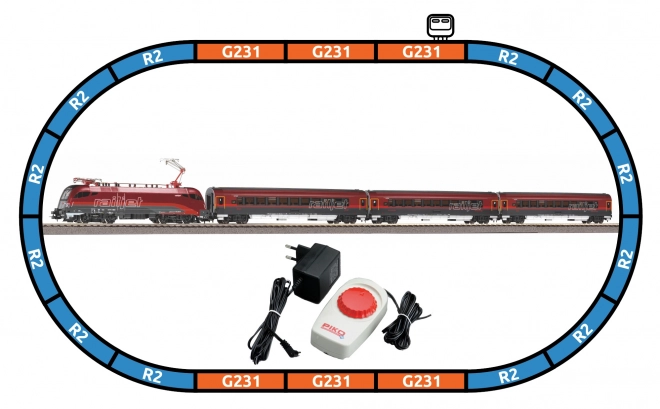 Set di partenza Treno Passeggeri Taurus Railjet ÖBB VI