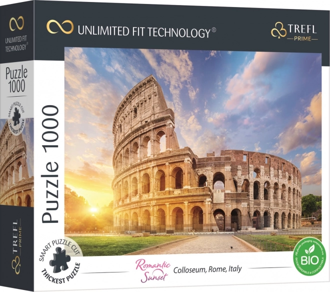 Puzzle Tramonto Romantico Colosseo Roma 1000 Pezzi