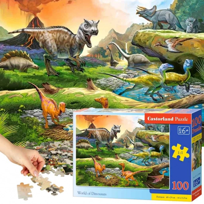 Puzzle mondo dei dinosauri 100 pezzi