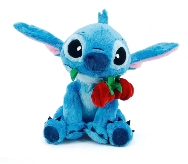 Pupazzo Disney Stitch con rosa 25 cm