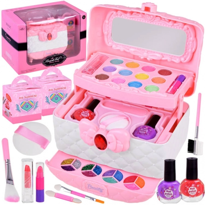 Grande beauty case rosa set trucco