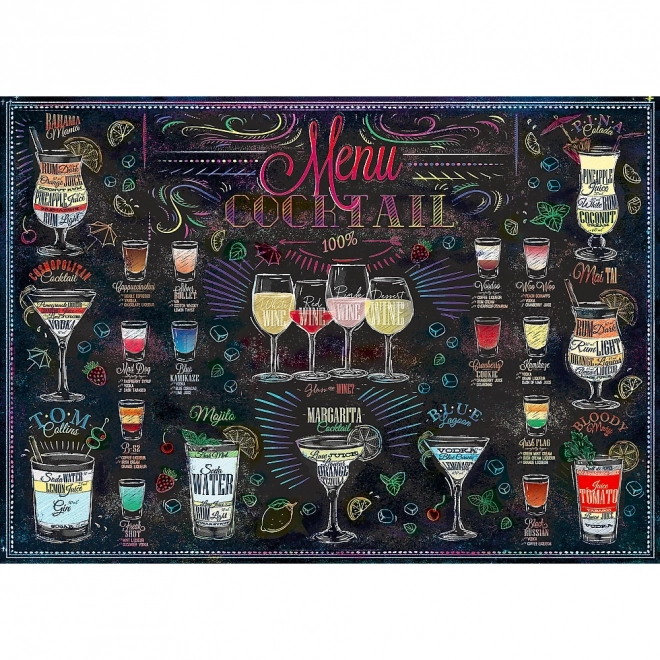 Puzzle Menu Cocktail 500 pezzi