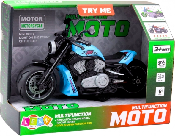 Motocicletta per bambini con effetti luminosi e sonori Blu