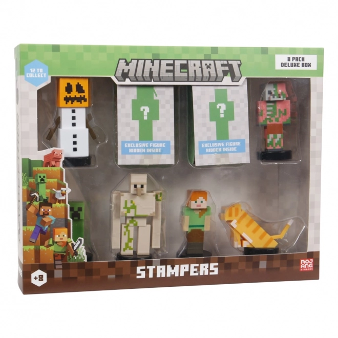 Set di timbri Minecraft Deluxe - Confezione da 8