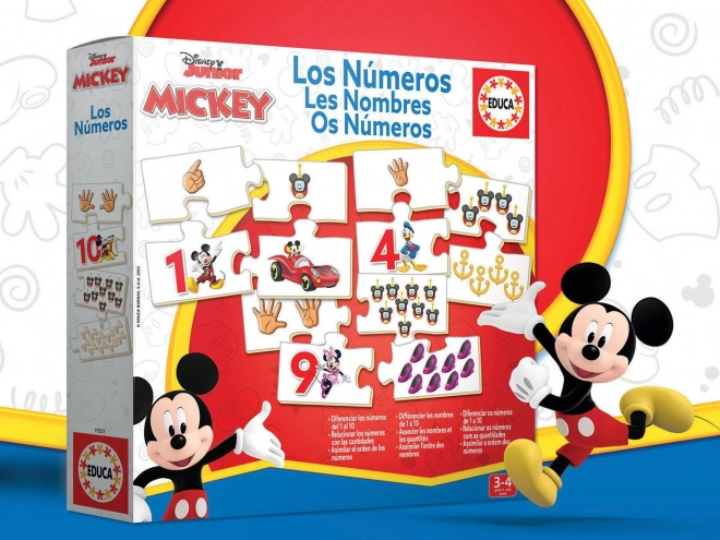 Puzzle educativi Mickey e amici: Conta 10x4 pezzi