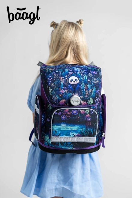 Set Baagl Ergo Jungle Panda: Zaino, Astuccio e Sacchetto