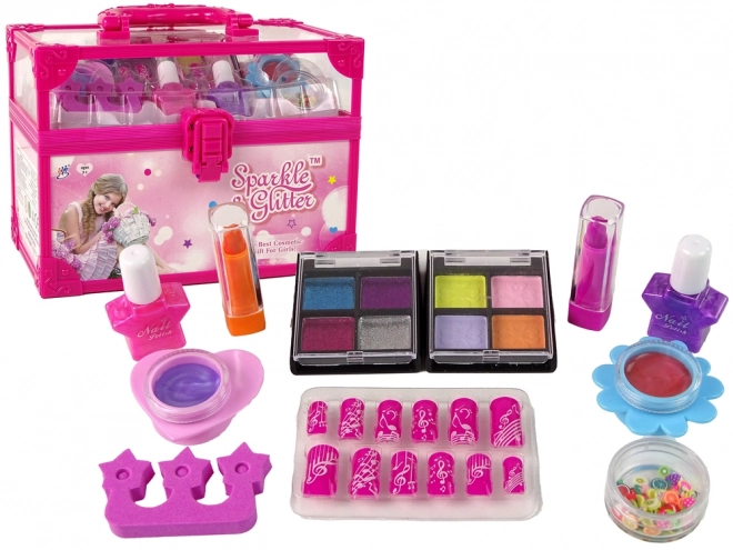 Set di trucco per bambini valigetta rosa