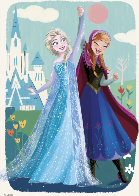 Puzzle DINO Frozen: Anna e Elsa 2x77 pezzi