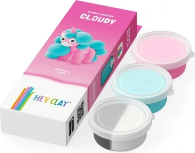 Argilla plastica Hey Clay Unicorni 3 confezioni, Cloudy