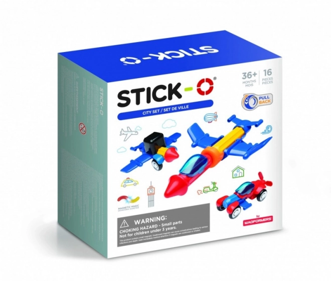 Set Cittadino Stick-0 16 Pezzi di Magformers