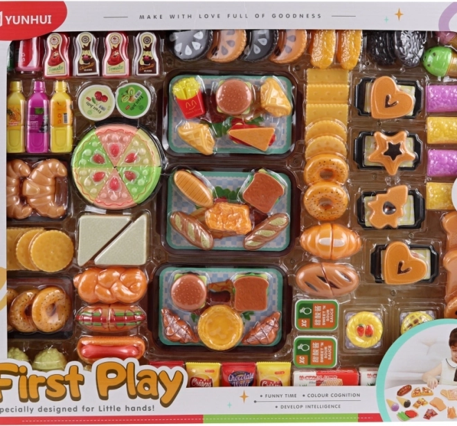 Grande Set di Cibo di Plastica per Bambini